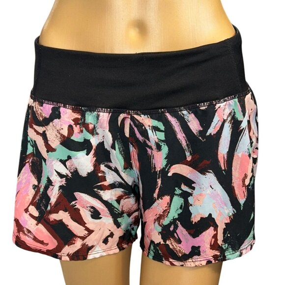 Zelos Tropical Geo Print Running Shorts Size Small Beach Fitness Active - Picture 2 of 8